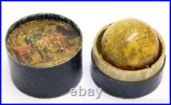 1820ca Rare Klinger Pocket Globe 4,5cm. In original box
