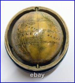 1820ca Rare Klinger Pocket Globe 4,5cm. In original box