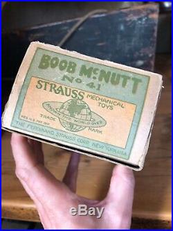 1920s Strauss Tin Windup Boob McNutt Rare Original Box