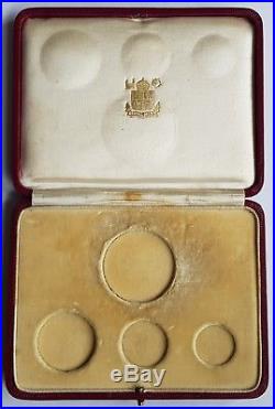 1937 Royal Mint 4 Coin Gold Proof Sovereign Set Original Leatherette Box Rare
