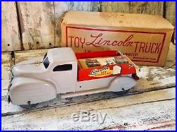 1940s Very Rare Lincoln Ice Delivery Truck Pressed Steel With Original Box