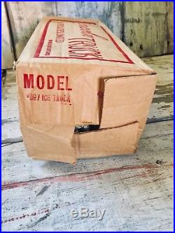 1940s Very Rare Lincoln Ice Delivery Truck Pressed Steel With Original Box