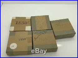 1950, 1951, 1952, 1953, 1954 Original Box Proof Sets Collection Very Rare