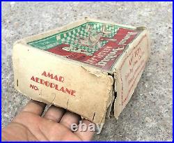 1952's VINTAGE RARE AMAR BRAND WIND UP PLANE TIN TOY- WORKING WELL, ORIGINAL BOX