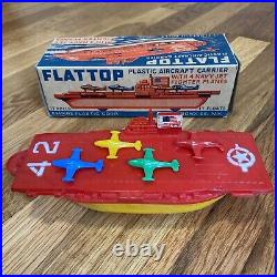 1956 Empire Platic Corp Flattop Aircraft Carrier Toy Original Box Very Rare