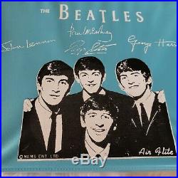 1964 The Beatles Lunch Box VINYL NEMS AIR FLITE Rare light blue CASE Very Scarce