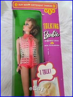 1969 TALKING BARBIE Doll TITIAN Real lashes New in Box #1115 Vintage 1960's Rare