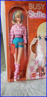 1971 Talking BUSY STEFFIE Barbie Doll Mint Box Vintage 1970's Very Rare New