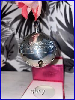 1971 Wallace Silver Plated Sleigh Bell Ornament with Original Box NO CARD RARE