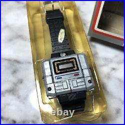 1980's The Robot Watch Quartz Vintage Collectible with Original Box RARE Silver