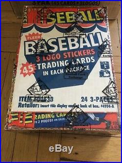 1983 Fleer Baseball Wax Rack Pack Case with 3 Sealed Boxes RARE