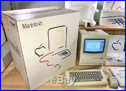 1984 APPLE MACINTOSH 128K RARE MATCHING # BOX Set! Original Model M0001 Mac NICE