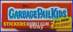 1986 Garbage Pail Kids Original 6th Series 6 GPK OS6 (BOX & 6 WAX PACKS) RARE