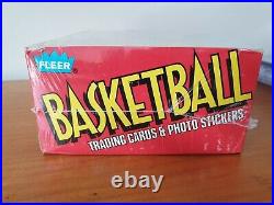 1989 FLEER BASKETBALL CARDS SEALED BOX 36 Packs NEW. NBA Jordan 4th Year RARE