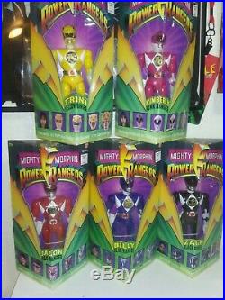 1993 Mighty Morphin Power Rangers Bandai 8 Toy Figure Set Original Box Rare