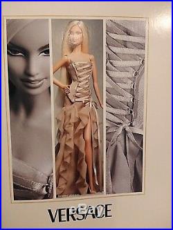 2004 Versace Barbie GOLD LABEL Taupe Dress Rare Collectors Item NEW in box