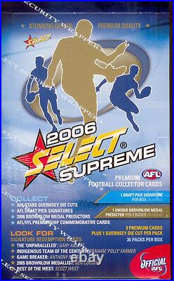 2006 Select AFL Supreme Trading Card Factory Box (36 packs)-POPULAR&RARE