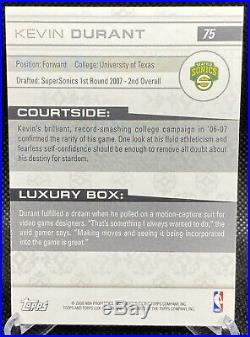 2007-08 Kevin Durant Topps Luxury Box Rookie RC #32/75 Card #75 SSP RARE