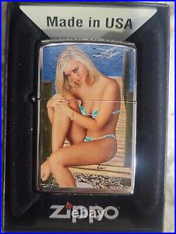 2012 VERY RARE Louis the Brush Live Bait Zippo Sealed Mint in original Box Pinup