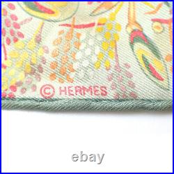 2IC Rare HERMES Hermes Kare 45 Horse Pattern Horse Green With Original Box
