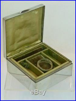 A Very Rare Liberty & Co Tudric Pewter Enameled Jewelry Box by Archibald Knox