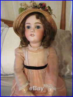 Antique German Bisque 30 Walkure Doll w Original Dress in Original Box RARE