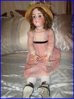 Antique German Bisque 30 Walkure Doll w Original Dress in Original Box RARE