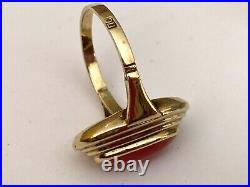 Antique Rare Imperial Russian Faberge? 56 14k Gold Coral Ladies Ring Box