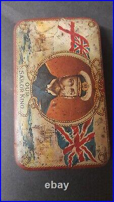 Antique & Rare Purity Sweetness Tin Box Pascall London Our Sailor King