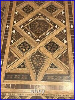 Antique Syrian Wooden Box Marquetry Inlay Technique Trinket Islamic Rare 1900