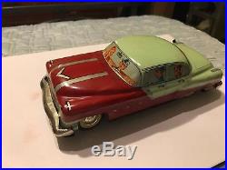Asahitoy Japan 1948-1955 DeLuxe Sedan Tin Friction Toy Car In Original Box. Rare