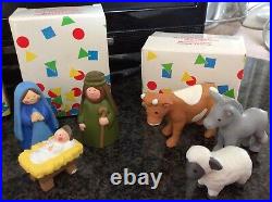 Avon 1993 My First Nativity Complete Set With Original Boxes Rare Collectable