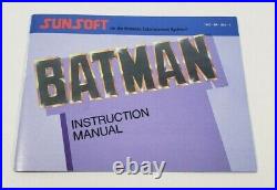 BATMAN Original Nintendo NES Box Manual Complete Authentic RARE Condition