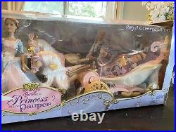 Barbie Princess And The Pauper Royal Carriage Giftset New In Damaged Box RARE