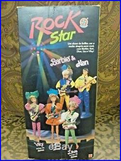 Barbie Rockstar, 1980's Rare Estrela Brazil Made Barbie in Box, Model 10.50.24