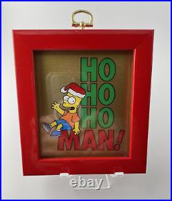 Bart Simpson Rare Hand-painted Christmas Ornament Cel With Original Box