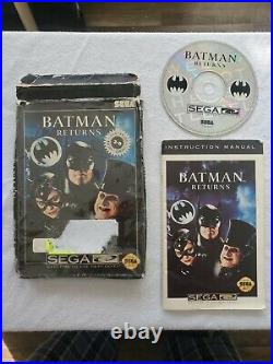 Batman Returns (Sega CD, 1993) BOX AND MANUAL! RARE ORIGINAL