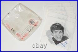 Beatles, 19 rare vintage paper napkins in original package / box, Paul McCartney