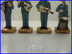 Beatles Original 1964 Car Mascots Bobblehead Set Complete In Box 8 Rare! Nodder
