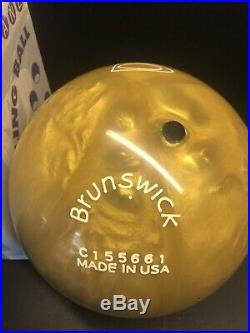 Brunswick Gold Rhino Pro New In Box Bowling Ball 15lbs Vintage (Rare) Original