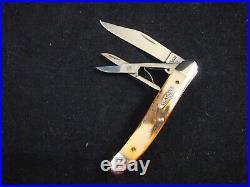 CASE XX USA 5 DOT1985, 52087 SCISSOR'S KNIFE GENUINE STAG RARE MINT COND With BOX