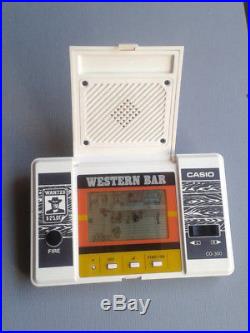 Casio Game&watch Western Bar Cg-300 Original Box Near Mint Condition Rare++ Read