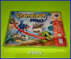 Chameleon Twist Game(Nintendo 64 N64) in Original Box Rare HTF w Box Protector