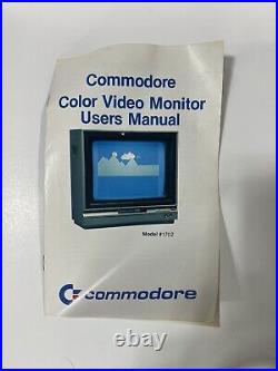 Commodore 1702 vintage 1985 Monitor withOriginal Box, Manual, Retro Gaming RARE