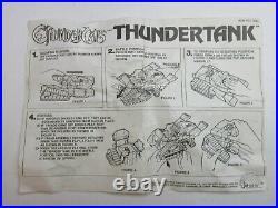 Complete THUNDERCATS THUNDERTANK VEHICLE VINTAGE original LJN RARE 1985 BOXED