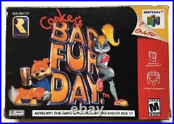 Conker's Bad Fur Day Nintendo 64 N64 Authentic Original Box Manual Complete RARE