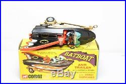 Corgi 107 Batman Batboat And Trailer In Its Original Box Nr Mint Vintage Rare