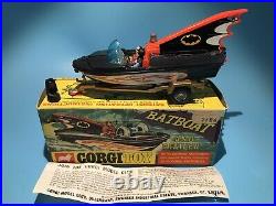 Corgi Toys Vintage 107 Batman Glastrom Batboat Original Boxed Set Excellent Rare