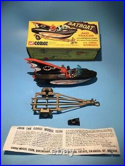 Corgi Toys Vintage 107 Batman Glastrom Batboat Original Boxed Set Excellent Rare