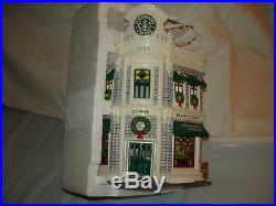 Dept 56 Original Snow Village Starbucks Coffee Shop 54859 Original Box (rare)